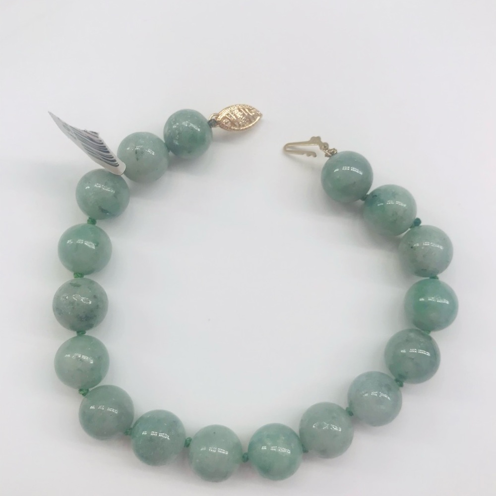 Jade Bracelet 14K Clasp